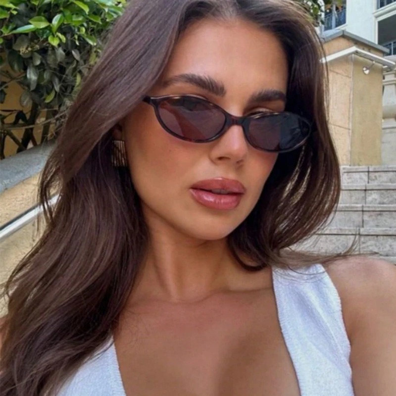 Sunglasses Cat Eye - Okulary przeciwsłoneczne retro z owalnymi oprawkami,
