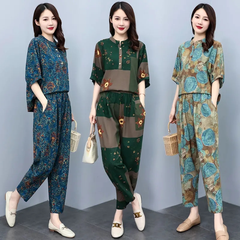 Linen Pant Wide - Letnie komplety dla mam w średnim