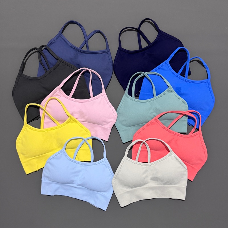 Crop Top Crochet - Biustonosz sportowy Histello bez pleców, damski,