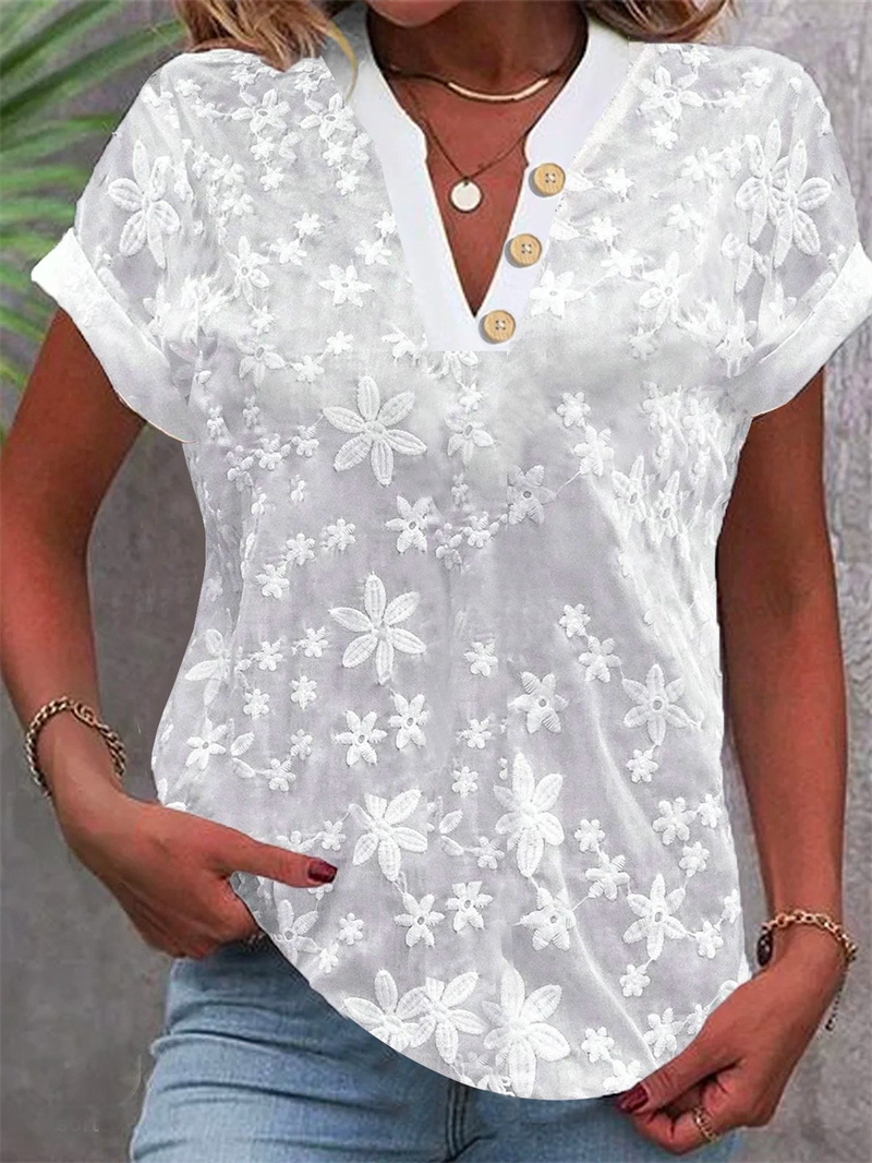 Letnia damska biała bluzka z k – Romper Floral Print recenzja i cena