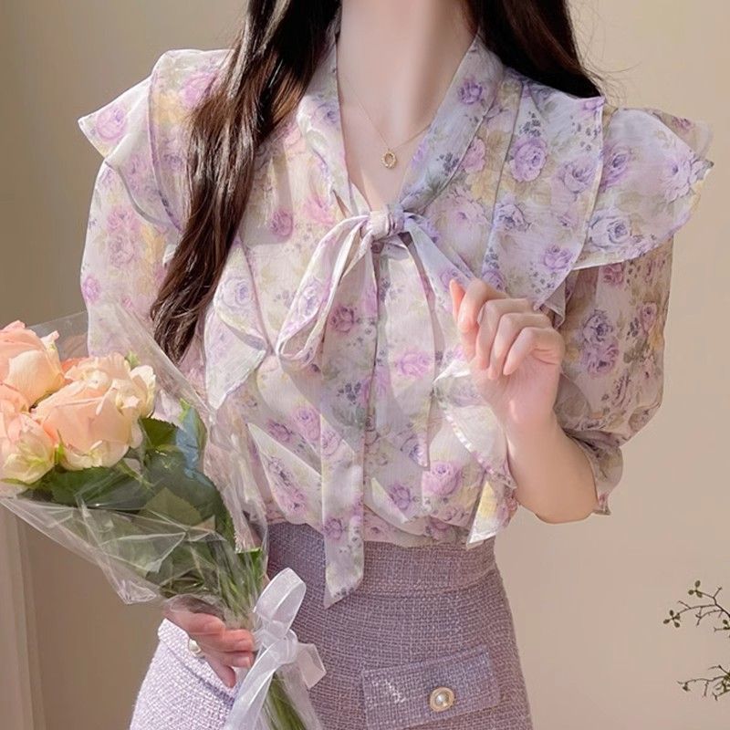 Damska bluzka z krótkim rękawe – Romper Floral Print recenzja i cena