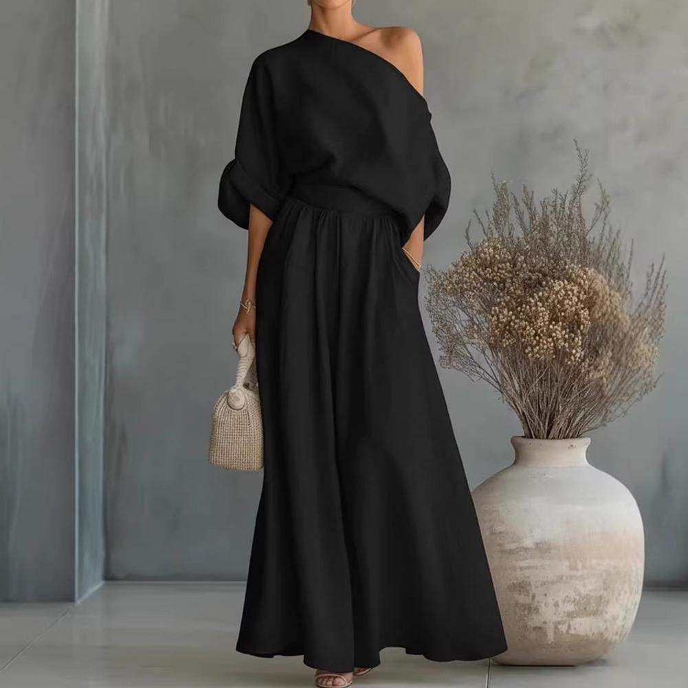 Damski Zestaw Bluzka i Spodnie – Blouse Off Shoulder recenzja i cena
