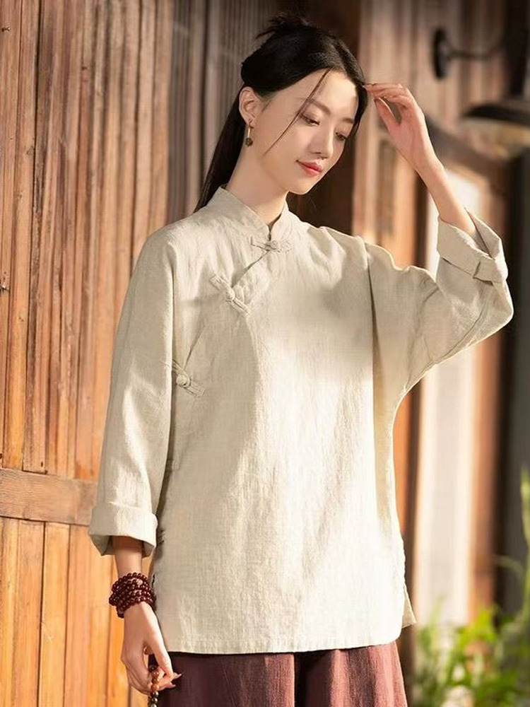 Nowy chiński styl, luźny zesta – Linen Pant Wide recenzja i cena