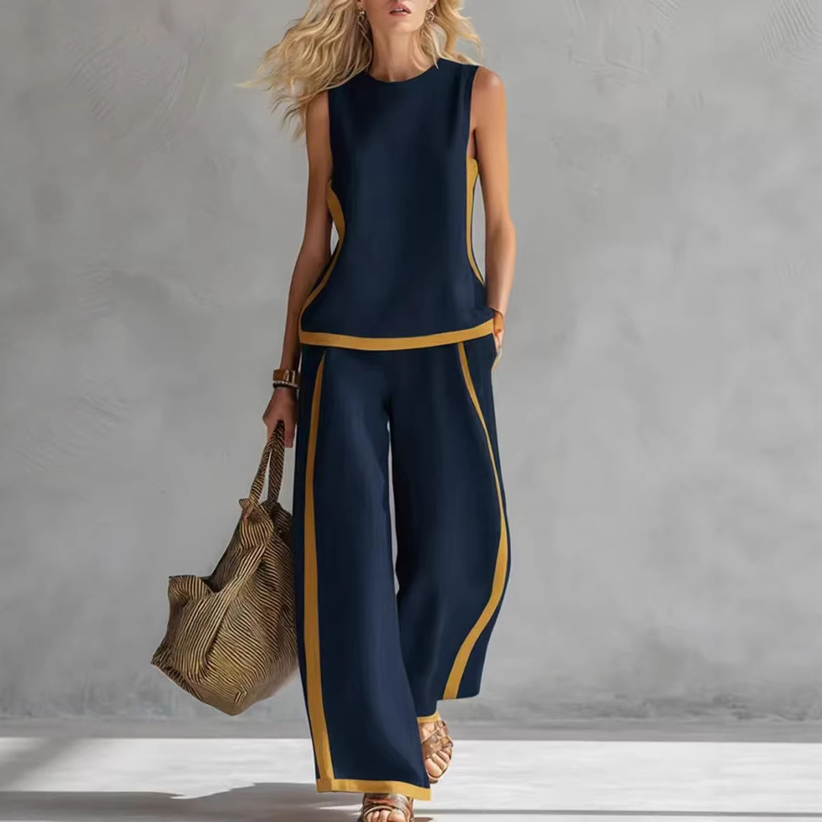 Damskie lniane komplety dwuczę – Linen Pant Wide recenzja i cena