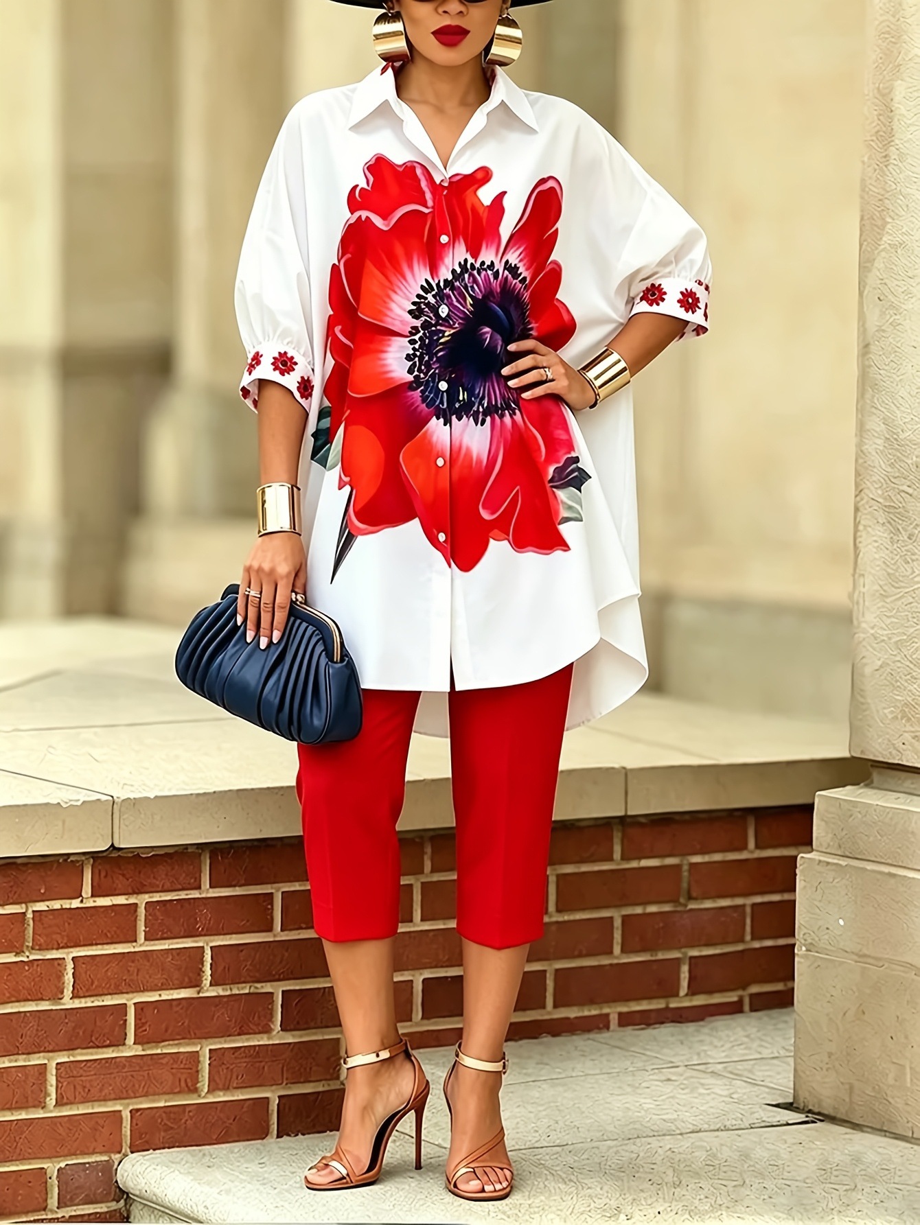 Damski zestaw w stylu vintage  – Romper Floral Print recenzja i cena