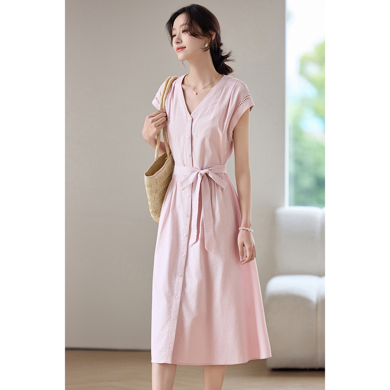 SENTUBILA Damskie Sukienki Mid – Linen Dress Wrap recenzja i cena